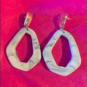 Drop Open Frame Earrings